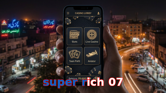 Main screen of Super Rich 07 app page for PK players